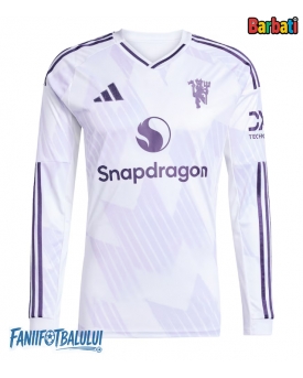 Manchester United Tricou Fotbal Replică 2025-26 Barbati Deplasare Mâneci Lungi